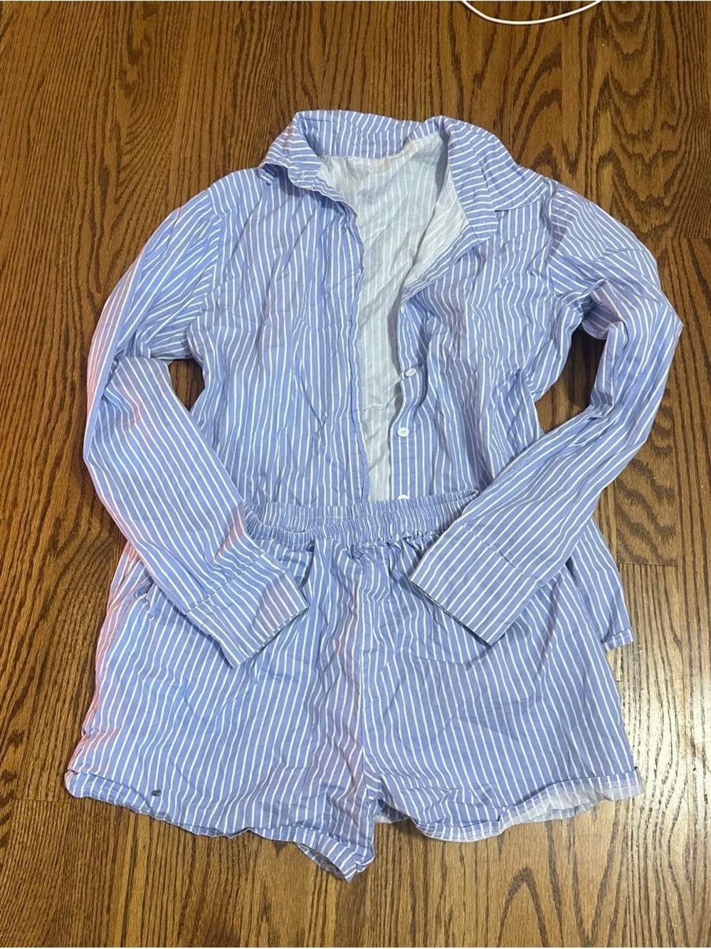 Striped shirt and shorts set